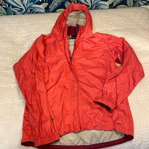 Marmot pink raincoat size large